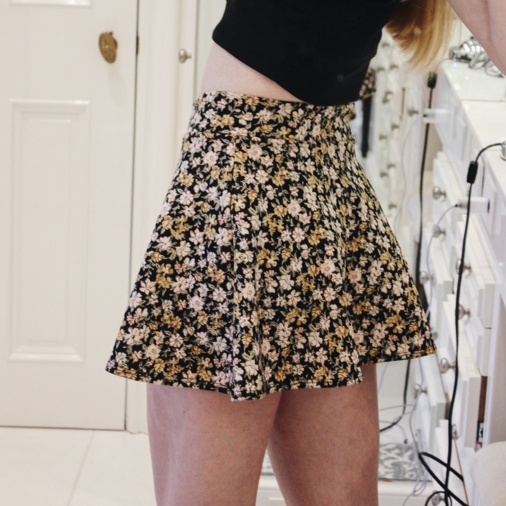 Cheryl Creations Floral Skater Skirt
